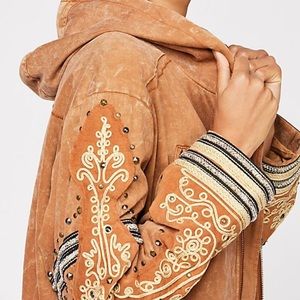 Free People Golden Quills Military Parka